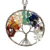Large Tree Of Life Necklace with Semi-Precious Stones
