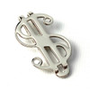 Platinum Cash Dollar Sign Stainless Steel Money Clip with Tin Gift Box