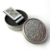 Checker Matte Double Sided Thick and Solid Stainless Steel Money Clip with Tin Gift Box