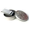Matte Silver Double Sided Thick and Solid Stainless Steel Money Clip with Tin Gift Box