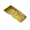 Embossed Gold Brick Cash Dollar Sign Stainless Steel Money Clip with Tin Gift Box