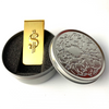 Embossed Gold Brick Cash Dollar Sign Stainless Steel Money Clip with Tin Gift Box