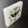 Sacred Lunar Cycle Moth Cleansing Selenite Charging Square 4.5" x4.5"