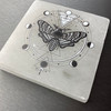 Sacred Lunar Cycle Moth Cleansing Selenite Charging Square 4.5" x4.5"