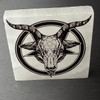 Baphomet Horned Goat Head Selenite Charging Cleansing Lunar Square 4.5" x 4.5" -+