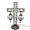 Constantinople Iron Work Cross Lamp Turkish Mosaic Table Lamp - Assorted Colors 1 Count