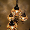 King Size Double Glass Night Lamp Turkish Mosaic 4' King Size Double Glass Night Lamp Turkish Mosaic 4'