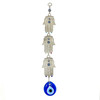 3 Silver Hands of Fatima with Pisces Fish Metal with Evil Eye 17" x 2" EE50068