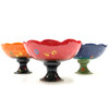 Large Pedestal Bowl Hand Painted Turkish Ceramic Assorted Colors 7.5" Wide 1 Count Large Pedestal Bowl Hand Painted Turkish Ceramic Assorted Colors 7.5" Wide 1 Count