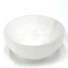 Small Selenite Bowl Dish 3" +- Hand Made Morocco