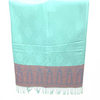 Teal Soft Moss on Salmon Pashmina Scarf Teal Soft Moss on Salmon Pashmina Scarf