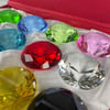 Fun Set Of Colorful Glass Diamonds 1.15" or 30mm Set Of 12 Assorted with Box