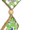 Small Triple Mosaic Glass Pendant with Woven Hemp Rope 3.15" Wide 1 Count Assorted Small Triple Mosaic Glass Pendant with Woven Hemp Rope 3.15" Wide 1 Count Assorted