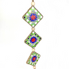 Small Triple Mosaic Glass Pendant with Woven Hemp Rope 3.15" Wide 1 Count Assorted Small Triple Mosaic Glass Pendant with Woven Hemp Rope 3.15" Wide 1 Count Assorted