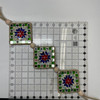Small Triple Mosaic Glass Pendant with Woven Hemp Rope 3.15" Wide 1 Count Assorted Small Triple Mosaic Glass Pendant with Woven Hemp Rope 3.15" Wide 1 Count Assorted