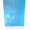 Teal and Silver Miami Hexagon Pashmina Scarf