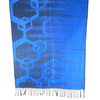 Blue and Black Miami Hexagon Pashmina Scarf