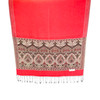 Red Arabic Carpet with Glitter Accents Pashmina Scarf