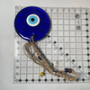 Big Evil Eye With Hand Woven Hemp Knotwork 6"x20"