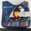 Denim Floral Colorado Cotton Side Bag with Patches Hand Made 1 Count Denim Floral Colorado Cotton Side Bag with Patches Hand Made 1 Count