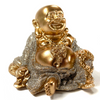 Maitreya Gold Set Of 3 Statues 4.75"x3"