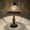 Medium Tiffany Style Turkish Mosaic Lamp 18" 9.75" 1 Count Assorted Colors
