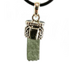 Moldavite with Rough Apetite Sterling Silver Pendant