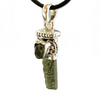 Moldavite with Rough Apetite Sterling Silver Pendant