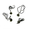 One of a Kind Wire Wrap Faux Matte Moldavite Stone Pendant 1 Count Assorted