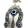 Luck Elephant and Horseshoe Turkish Evil Eye Metal Wall Decor 2.5"x9"