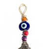 Metal Hand of Hamza with Colorful Beads Zinc Authentic Evil Eye Decor from Turkey EE50099
