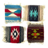 Woven Wool Coaster Teotitlan Oaxca Mexico Set 4 Assorted Colors and Patterns