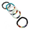Real Stone Chakra Bracelets Assorted Designs 1 Count