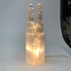 Twin Selenite Tower Lamp 13.75" +- with Cord 1 Piece