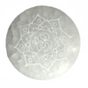 Ohm Flower Circle Selenite Cleansing Plate 4" +- Ohm Flower Circle Selenite Cleansing Plate 4" +-