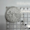 Sacred Night and Day Tree Circle Selenite Cleansing Plate 4.25" +-