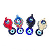 Double Peacock Evil Eye 2.25" x 6" Hand Made in Turkey 1 Count Assorted Color