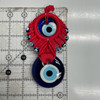 Double Peacock Evil Eye 2.25" x 6" Hand Made in Turkey 1 Count Assorted Color