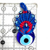 Peacock Evil Eye 1.65" x 4" Hand Made in Turkey 1 Count Assorted Color