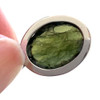 AAA Rough Base Genuine Moldavite Pendant Oval Sterling Silver 12x16 1 Piece Assorted