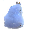 Blue Chalcedony Assorted Shape with Natural Face .21gm With Sterling Silver 1 Count Assorted