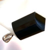 A+ Black Tourmaline Tri Tube Pendant 2..3-3.3gm with Sterling Silver 1 Count Assorted