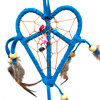 Leather and Gemstones Heart Dream Catcher