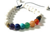 White Lave Pumice Stone Chakra Bracelet 1 Count