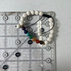 White Lave Pumice Stone Chakra Bracelet 1 Count