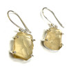 Libyan Desert Glass Hook Earrings on 925 Sterling Silver Libyan Desert Glass Hook Earrings on 925 Sterling Silver