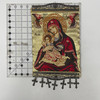 Mary Cradling Jesus w/ Angels Icon Crucifix Wall Tapestry 16"
