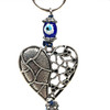 Half Hearted Lucky Evil Eye Key Ring Chain 1 Count Assorted