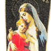 St Mary Holding Red Jesus Icon Crucifix Wall Tapestry 9.5"