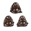 Bronze Buddha Maitreya, 3 Evils 3/S 2"H Bronze Buddha Maitreya, 3 Evils 3/S 2"H